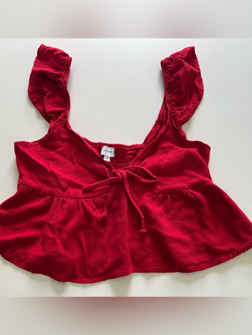 La Hearts Red Drawstring Cotton Kids Bottoms